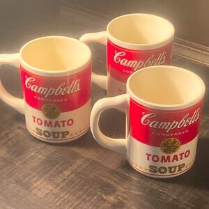 3 Campbells Tomatoe Soup Mugs